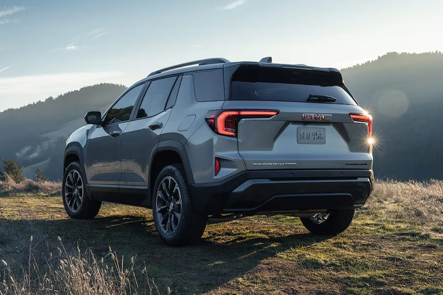 Buy Your 2026 GMC Terrain from Diamond Chevy GMC in Auburn, MA 2026 GMC Terrain parked on grass