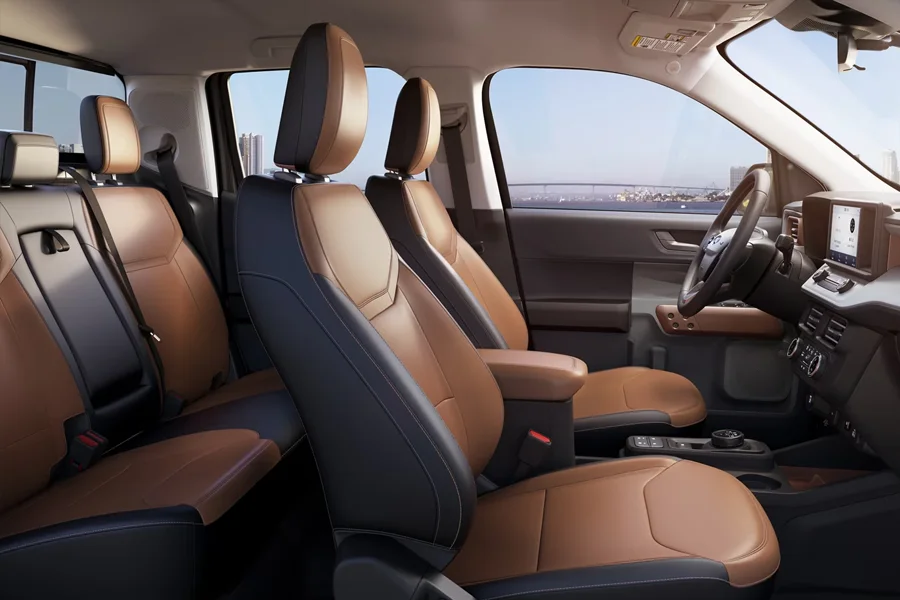 2025 Ford Maverick Features Side view of the interior of a Ford Maverick