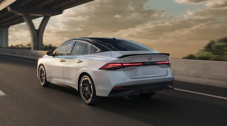 2026 Nissan Sentra Driving on a highway