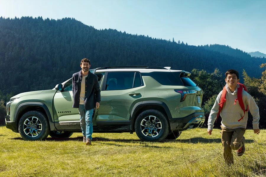 Family Exiting Chevy Equinox