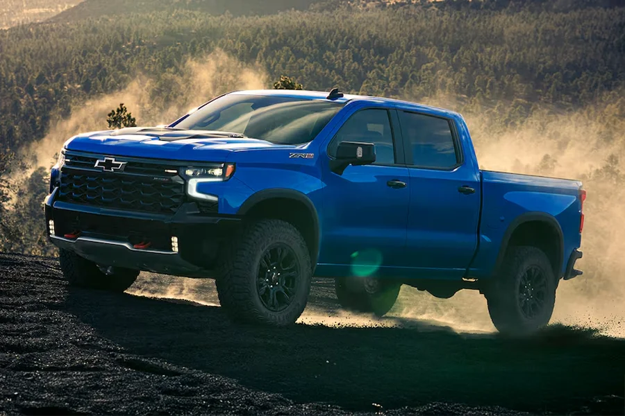 Chevy Silverado Driving In Dirt