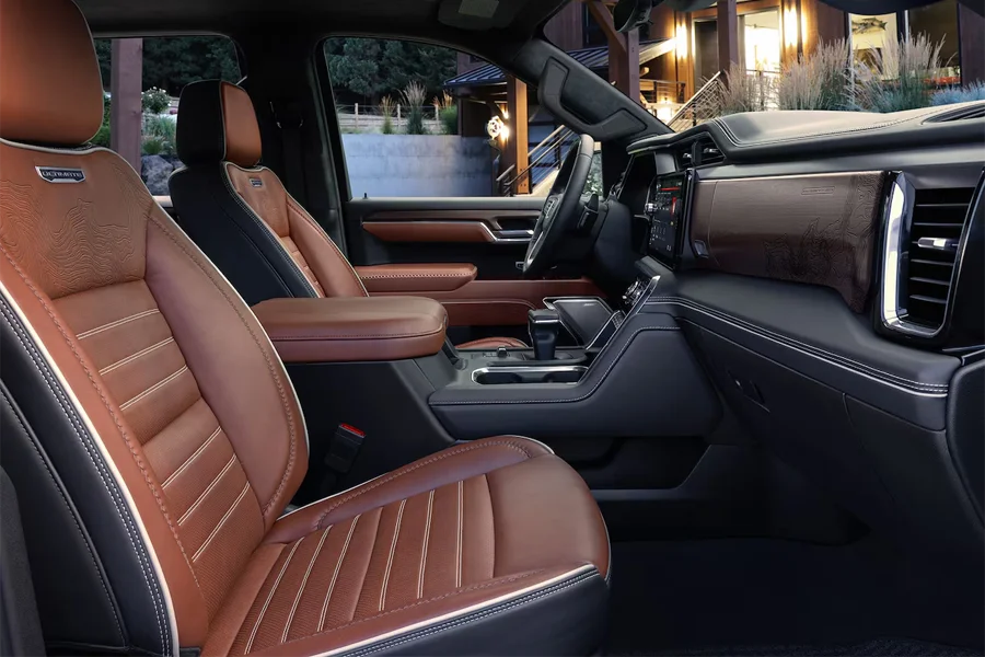 Interior of 2026 GMC Sierra