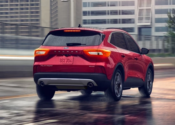 Ford Escape driving from behind