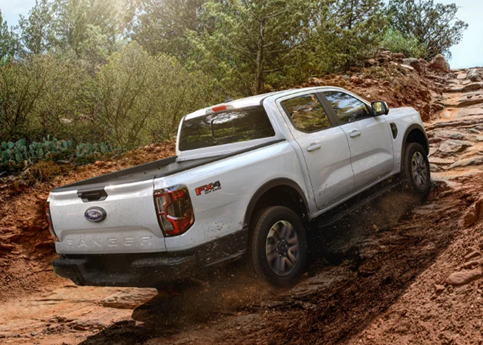 Ford Ranger on a dirt road